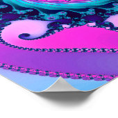 Neon Mandelbrot Fraktal Poster (Ecke)