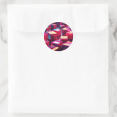 Neon Marble Cube Runder Aufkleber (Tasche)