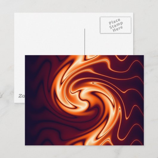 Neon Marbling Postcard Postkarte (Vorne/Hinten)