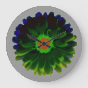 Neon Marigold Wall Clock Große Wanduhr