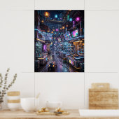 Neon-Marktviertel Poster (Küche)