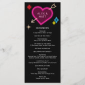 Neon Marquee Sign Las Vegas Wedding Programm (Vorderseite)