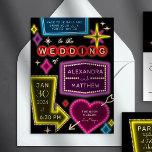 Neon Marquee Signs Las Vegas Wedding Einladung<br><div class="desc">Inspiriert durch die berühmten Neonzeichen des alten Las Vegas,  ist diese Einladung zur Hochzeit in Urlaubsort eine bunte und lustige Erinnerung an die Geschichte und gibt Ihren Gästen ein Gefühl für dieses nostalgische Nachtleben in Vegas. Vergessen Sie nicht,  UAWG und andere Informationen zu einer optimierten und umweltfreundlicheren Einladungspauschale hinzuzufügen.</div>