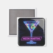 Neon-Martini-Glanz Magnet (Vorderseite/Rückseite)