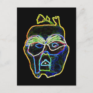 Neon Mask Postkarte