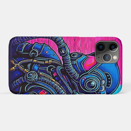 Neon Masked Wall Graffiti Abbildung Kunst Case-Mate iPhone Hülle (Rückseite (Horizontal))