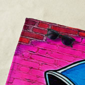 Neon Masked Wall Graffiti Abbildung Kunst Strandtuch (Beispiel)