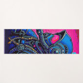 Neon Masked Wall Graffiti Abbildung Kunst Yogamatte (Vorderseite (Horizontal))