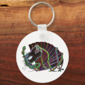 Neon Masquerade auf weißem Schlüsselanhänger (Vorderseite)