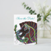 Neon Masquerade Save the Date (Stehend Vorderseite)