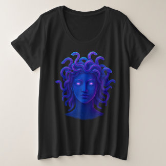 Neon Medusa Große Größe T-Shirt