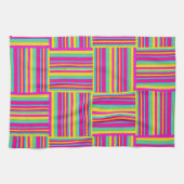 Neon Mehrfarbig Weaved Squares Geschirrtuch (Horizontal)