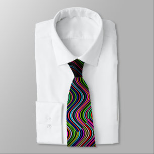 Neon-Mehrfarbige-Kurvenlinien-Muster -COOL Krawatte