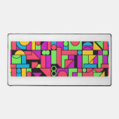 Neon Memphis Geometry Schreibtischunterlage (Vorderseite)