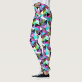 Neon Memphis Style Dreiecke Leggings (Links)