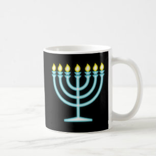 Neon Menorah Kaffeetasse