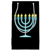 Neon Menorah Kleine Geschenktüte (Vorderseite)