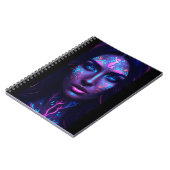 Neon Mermaid Face Notizblock (Linke Seite)