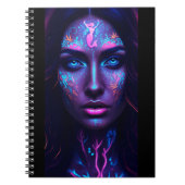 Neon Mermaid Face Notizblock (Vorderseite)
