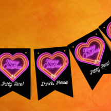 Neon Merry Christmas Party