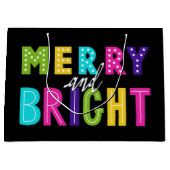 Neon Merry und Bright Große Geschenktüte (Vorderseite)