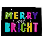 Neon Merry und Bright Große Geschenktüte (Rückseite)