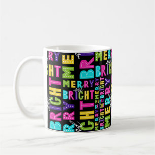 Neon Merry und Bright Kaffeetasse