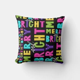 Neon Merry und Bright Kissen