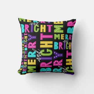 Neon Merry und Bright Kissen