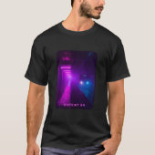 Neon Metro Cyberpunk T-Shirt – Retro Synthwave Vap (Vorderseite)