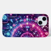 Neon Metropolis Case-Mate iPhone Hülle (Rückseite (Horizontal))