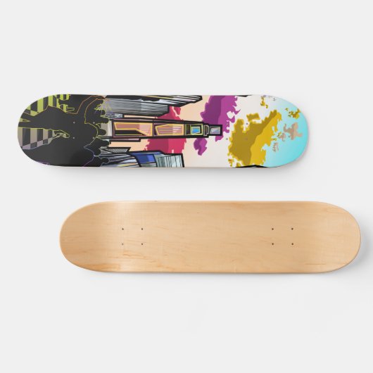 Neon Metropolis Skateboard (Horizontal)