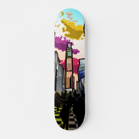 Neon Metropolis Skateboard (Vorne)