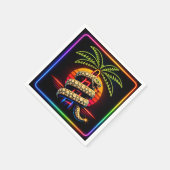 Neon Miami Nights Diamant Luxus  Serviette (Ecke)