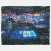 Neon-Midnight-Getränkeautomat Fleecedecke (Vorderseite (Horizontal))
