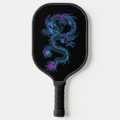 Neon Mighty Dragon Pickleball Schläger (Rückseite)