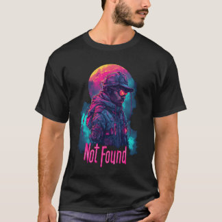 Neon Military Futuristic Explorer Night Scene T-Shirt