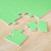 Neon Mint Color | Modern Black Personalisiert Scri Puzzle (Seite)