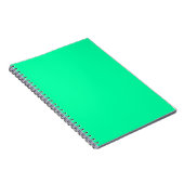 Neon Mint Einfarbig Minimalistisch Notizblock (Rechte Seite)