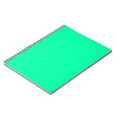 Neon Mint Einfarbig Minimalistisch Notizblock (Linke Seite)