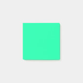Neon Mint Einfarbig Minimalistisch Post-it Klebezettel (Vorderseite)