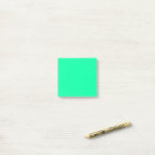 Neon Mint Einfarbig Minimalistisch Post-it Klebezettel (Auf Schreibtisch)