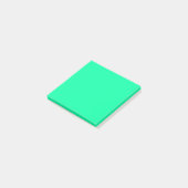 Neon Mint Einfarbig Minimalistisch Post-it Klebezettel (angewinkelt)