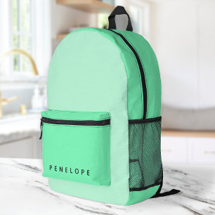 Neon Mint Green Stilvoll Trendy Two Tone Bedruckter Rucksack