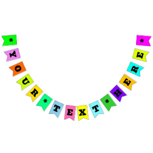Neon-Mix-Festfarbe Benutzerdefiniert Wimpelkette
