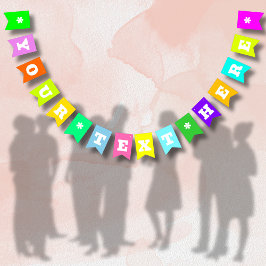 Neon Mix Solid Color | Benutzerdefiniert Wimpelkette