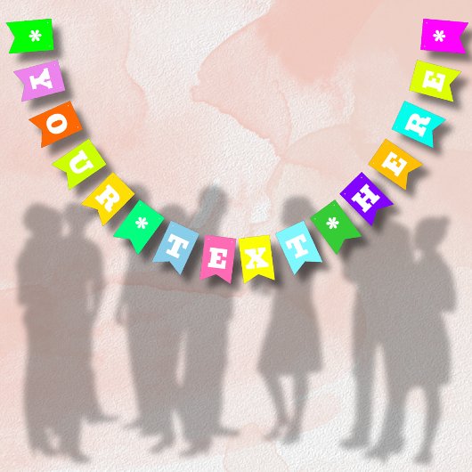 Neon Mix Solid Color | Benutzerdefiniert Wimpelkette