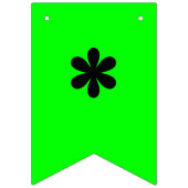 Neon Mix Solid Color | Benutzerdefiniert Wimpelkette (Erste Fahne)