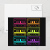 Neon Mix Tapes Postkarte (Vorne/Hinten)
