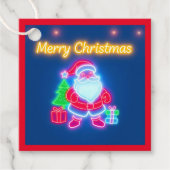 Neon Modern Christmas Holiday Collection Geschenkanhänger (Vorderseite)